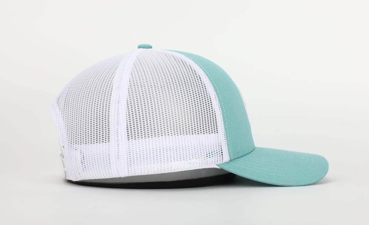 The Trucker - Sporty (Aqua/White)