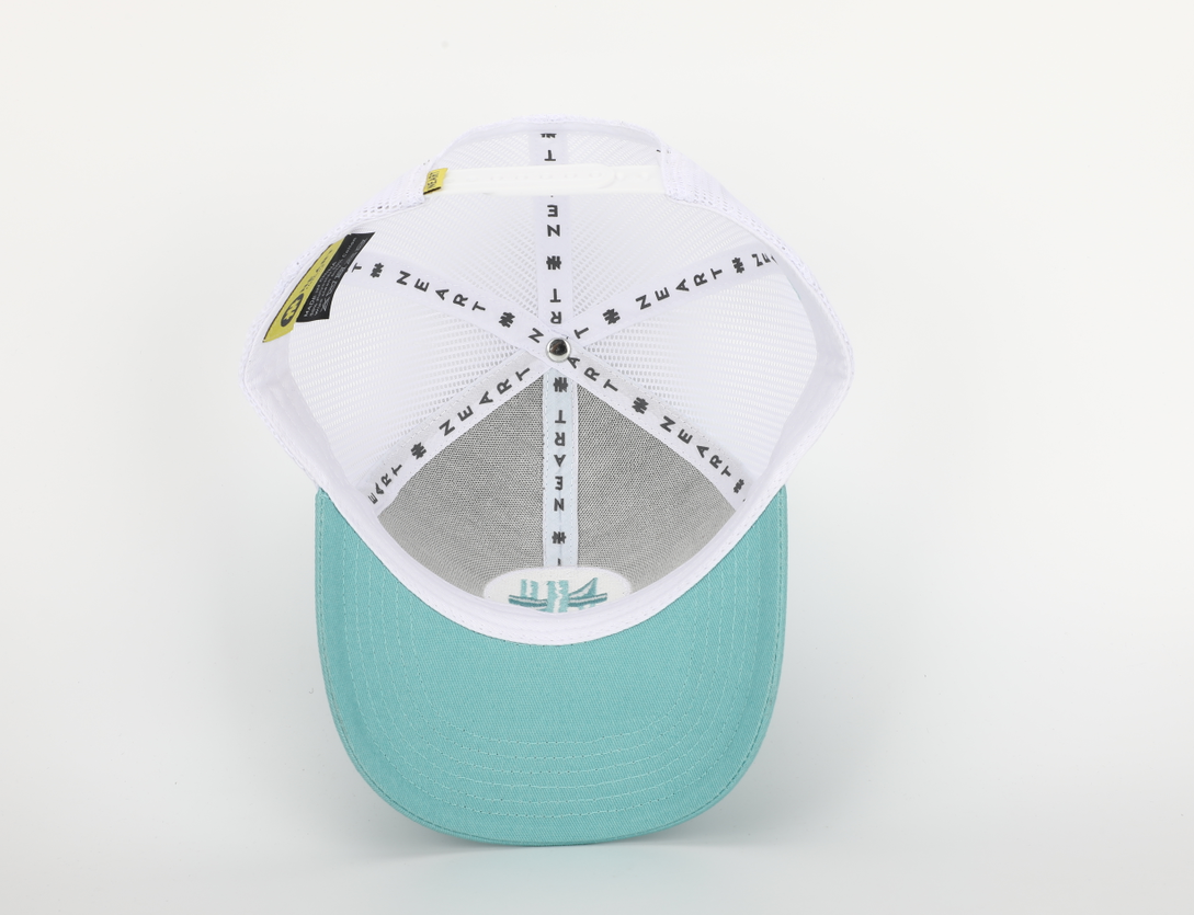 The Trucker - Sporty (Aqua/White)